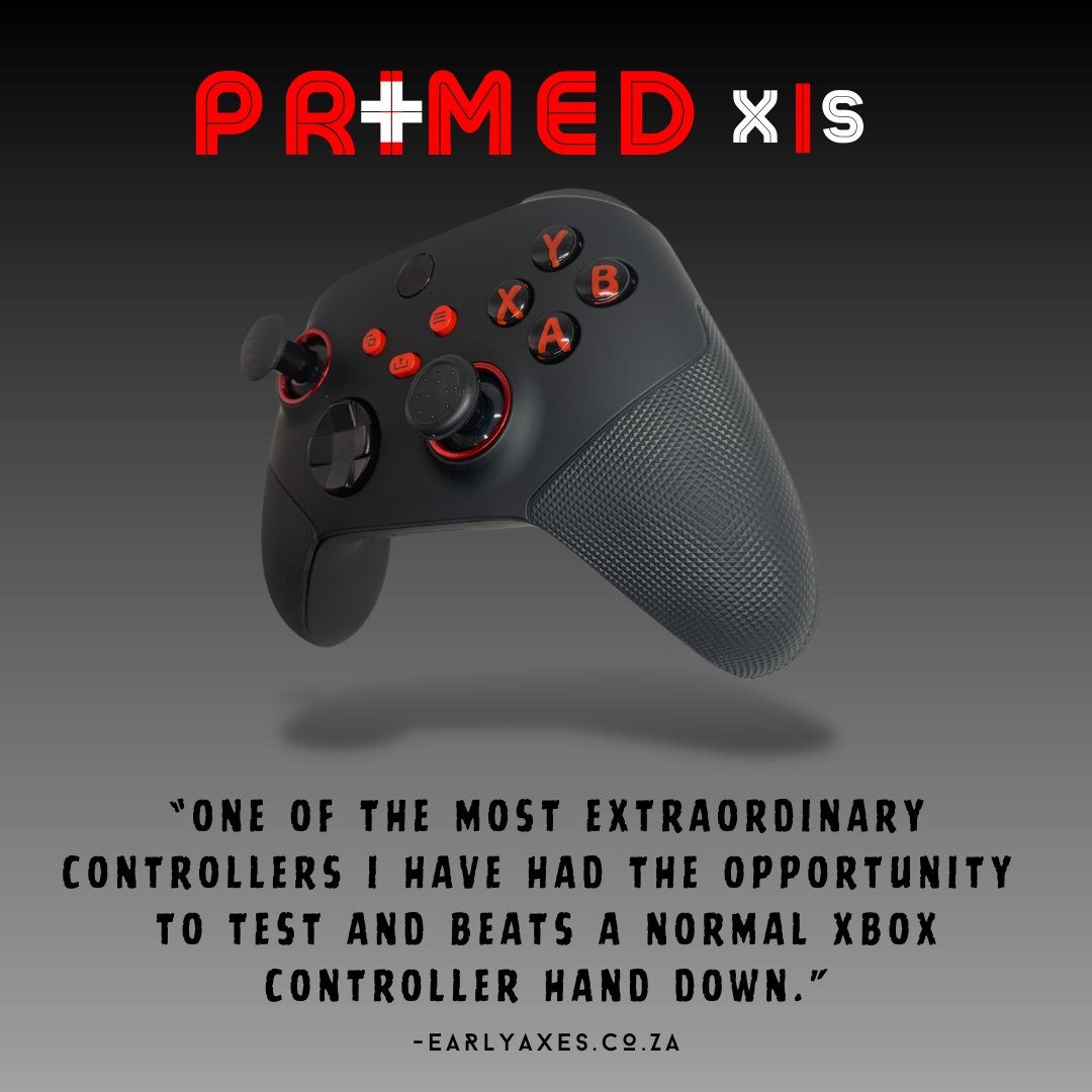 nocapgamingza's tweet photo. The reviews are in! This is what @earlyaxes had to say about our PRIMED PLUS Controller for X|S. Enjoy the full article on their website! #xboxseries #xbox #xboxgaming #controllerplayer #gamingsetup https://t.co/g5s0OP3uYB