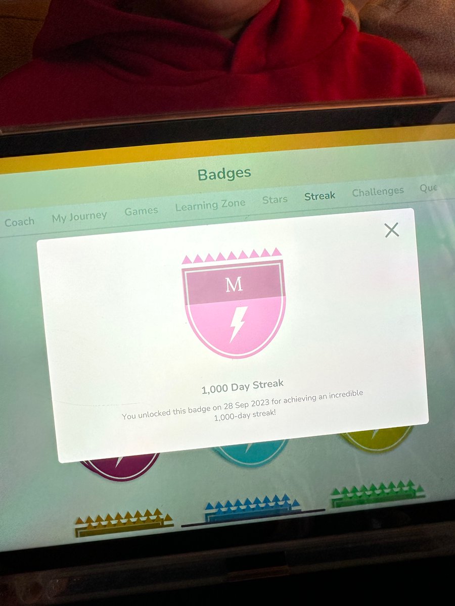 BeckyD84's tweet photo. So every day for the last 3 years, this little dude has done his daily maths and today he got his 1000 day streak on @DoodleMaths What an achievement! Well done Harrison! We are so proud of you! 👏🏻🤩❤️ https://t.co/eRv4NL8HeF