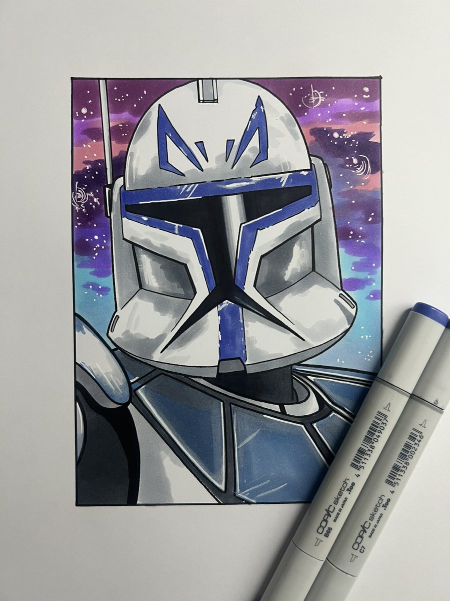 DeadAllOverUK's tweet photo. New sketch! Captain Rex (Phase 1) from The Clone Wars. Hand drawn with marker pens on 12” x 8” paper.
#starwarsart #captainrex #theclonewars #ahsoka #clonetrooper #art #artwork #sketch #illustration #drawing https://t.co/ED3rvRWDw1