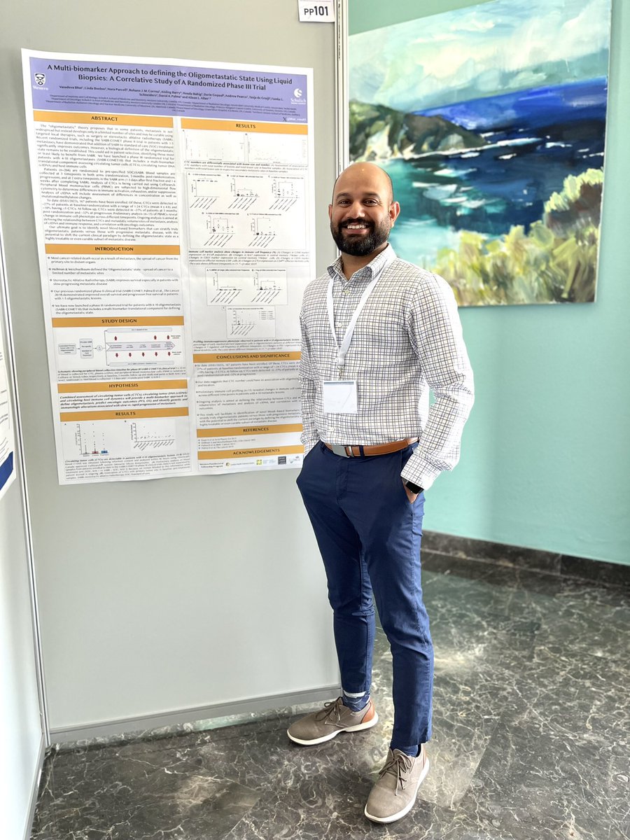 bhat_vasu85's tweet photo. Liquid Biopsies-History-Culture-Immunology
Represented #Allanlab, #SABRCOMET10 team at 6th #ACTC2023 conference at Greece, followed by a visit to @SchneidersFamke lab at Amsterdam. @BreastCancerCDN @CCSResearch @LHSCCanada @aallan74 @drdavidpalma @DrCorreaRO https://t.co/G7j84tOv0I