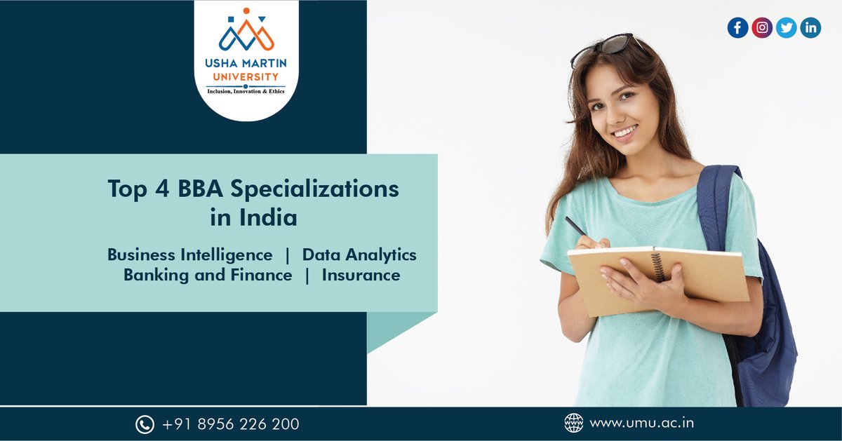 Top Four BBA Course Specializations in India, UMU, Ranchi
Read More: tinyurl.com/yeymcjaf
#ushamartinuniversity #bbacourse #admisisonopen2023 #businessintelligence #dataanalytics #banking #insurance #applynow