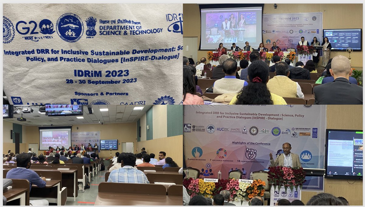 KomaliKantaman1's tweet photo. Pleased to share that we had Excellent Inaugural Session, KEYNOTE + PLENARY TALKS, good discussions at the 13th International Conference of the International Society for the Integrated Disaster Risk Management. 28-30th Sept 2023, IIT Roorkee, India.
 https://t.co/RirUer4kCm https://t.co/4K3drK5NtD
