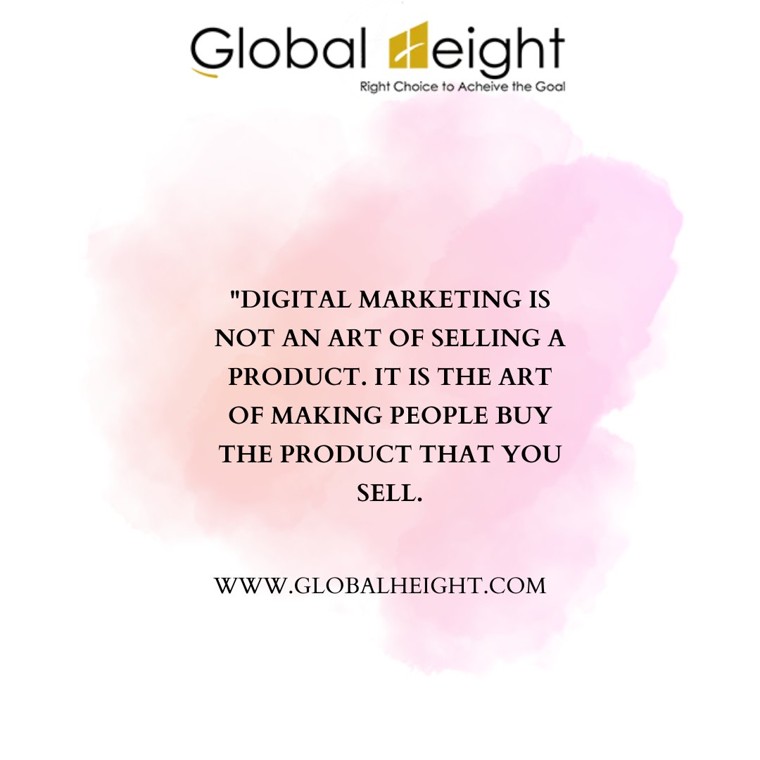 GlobalHeightSEO's tweet photo. Digital marketing is not an art of selling a product.  it is the art of making people buy the product that you sell✨
.
.
.
Like❤ | Follow 👉@GlobalHeightSEO for more  information ✔️
.
.
.
#DigitalMarketing #MarketingQuotes #MarketingWisdom #DigitalStrategy #OnlineMarketing https://t.co/58UKJ49IJ0