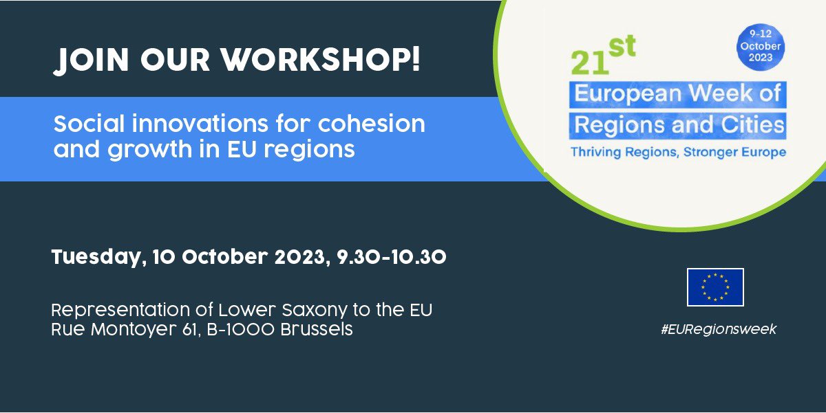 Want to follow our workshop in Brussels – sign up here before 30 September: europa.eu/regions-and-ci… @EU_CoR & @EU_Commission @Dolny_Slask