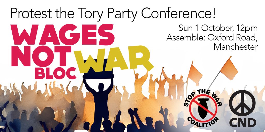 💸The govt is spending £50 billion annually on defence for the 1st time in history. That's £12 billion a year more than 2019.

🧑‍⚕️Contrast that with the below inflation pay rises offered to teachers and nurses.

✊Join us in #Manchester on Sunday to tell the Tories #WagesNotWar!