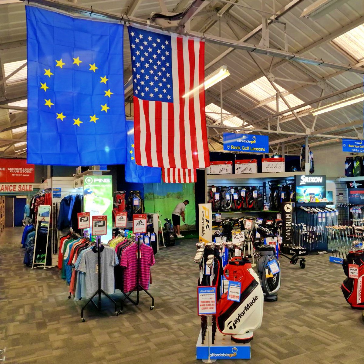 🇪🇺 🇺🇸 Ryder Cup Ready! Affordable Golf Hillington is gearing up for the Ryder Cup this weekend - all 3 of our stores are full of All Star Offers this weekend only! Who are you backing to win the 44th Ryder Cup this weekend?