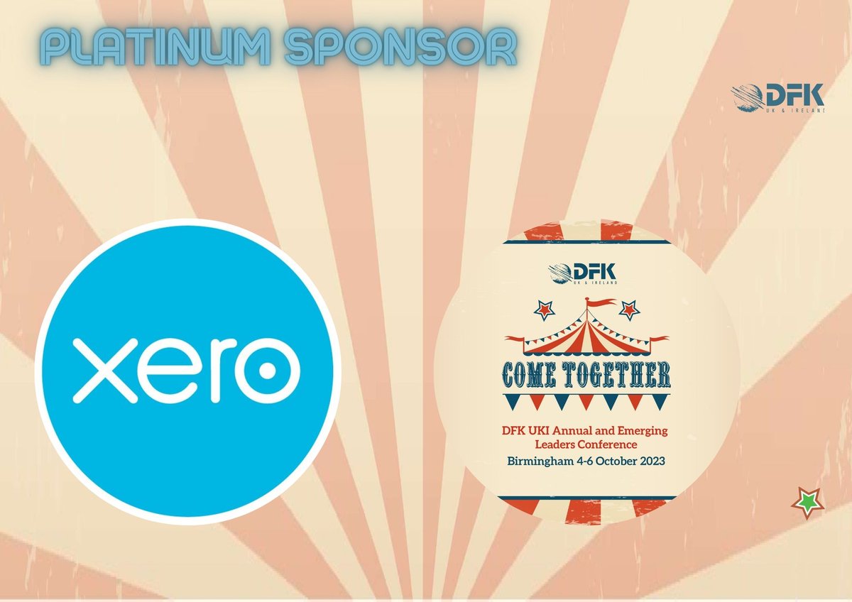 DFKUKI's tweet photo. #SponsorSpotlight
DFK UK & Ireland are very please Xero to announce as our #PlatinumSponsor for
#DFKUKIBirmingham2023 🎪
Many of our firm work closely with Xero and we aim to continue to build on these strong relationships. #ComeTogether #TheDFKDifference https://t.co/cPPz8rbkO5