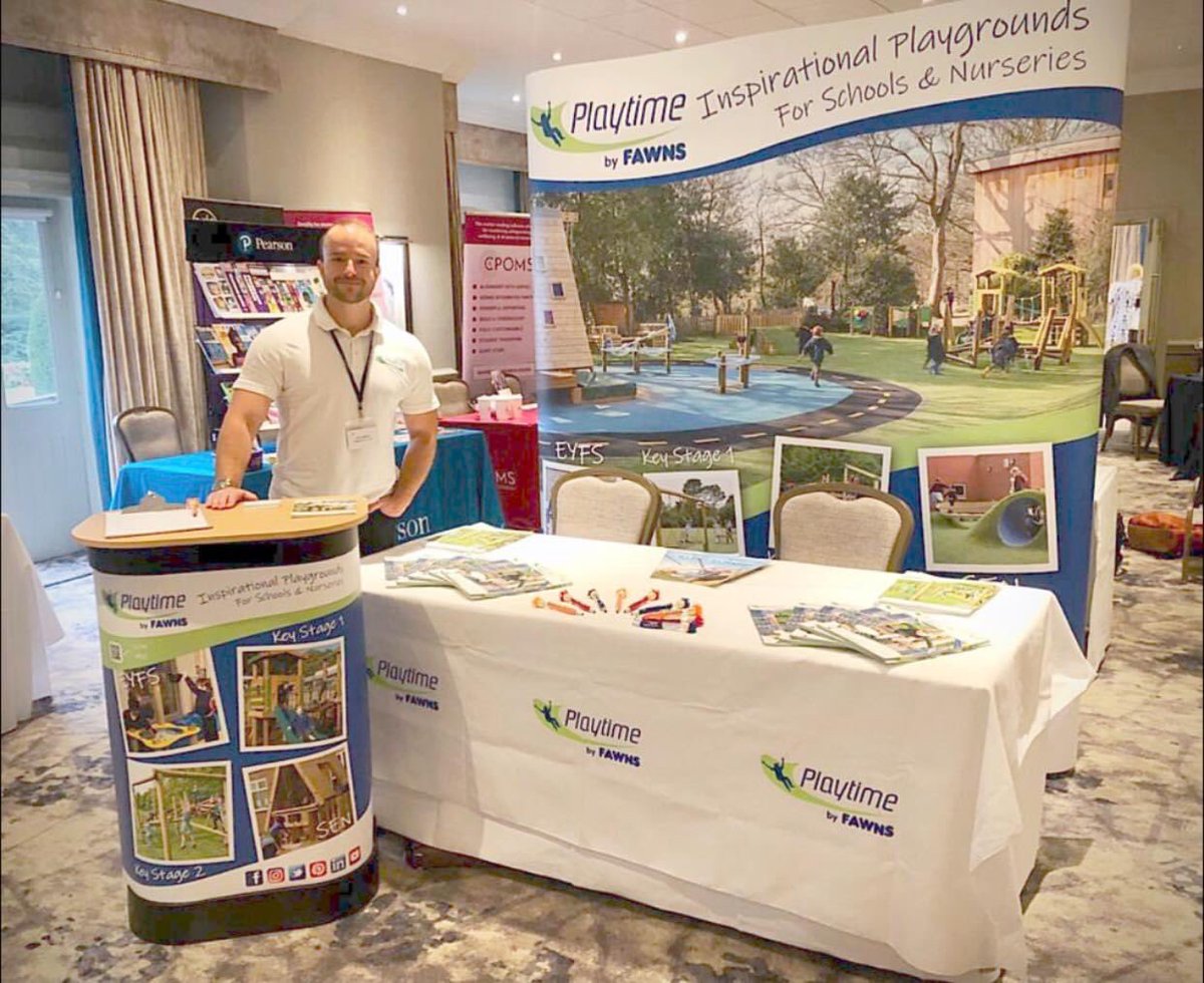 Fawns_Adam's tweet photo. I’m with Joel today at the @MondaleEvents Waltham Forest Annual Headteachers conference. Come and see us on the central stand if you’re interested in updating your outside space, and don’t forget your free pen….

@PlaytimeByFawns https://t.co/Br4lhEhHtB