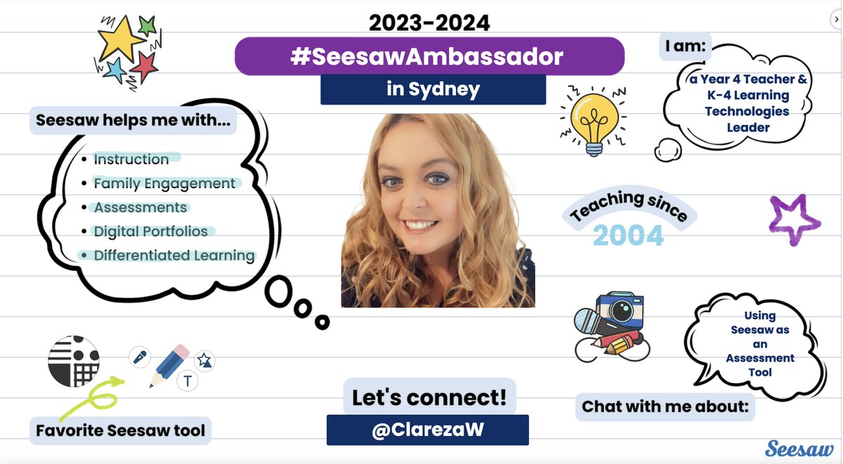 Excited to share I am now a #SeesawAmbassador    Looking forward to sharing my skills with a wider community. I really enjoy leading Seesaw in my school and would love to hear how other schools best use <a href="/seesaw/">Seesaw</a> to it's fullest potential. @seesawlearning