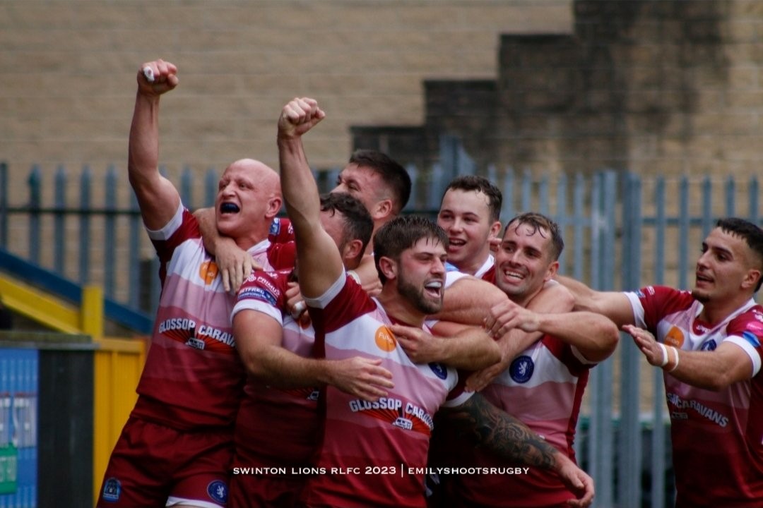 DaisymillT's tweet photo. A huge congratulations to SWINTON LIONS RLFC, on maintaining their place in the championship division for the 2024 season! We are so proud of you all and proud to continue being a sponsor for next season, let the countdown begin! #sponsorship #rugby #championship #winners #COYL https://t.co/I1PP1KiT80