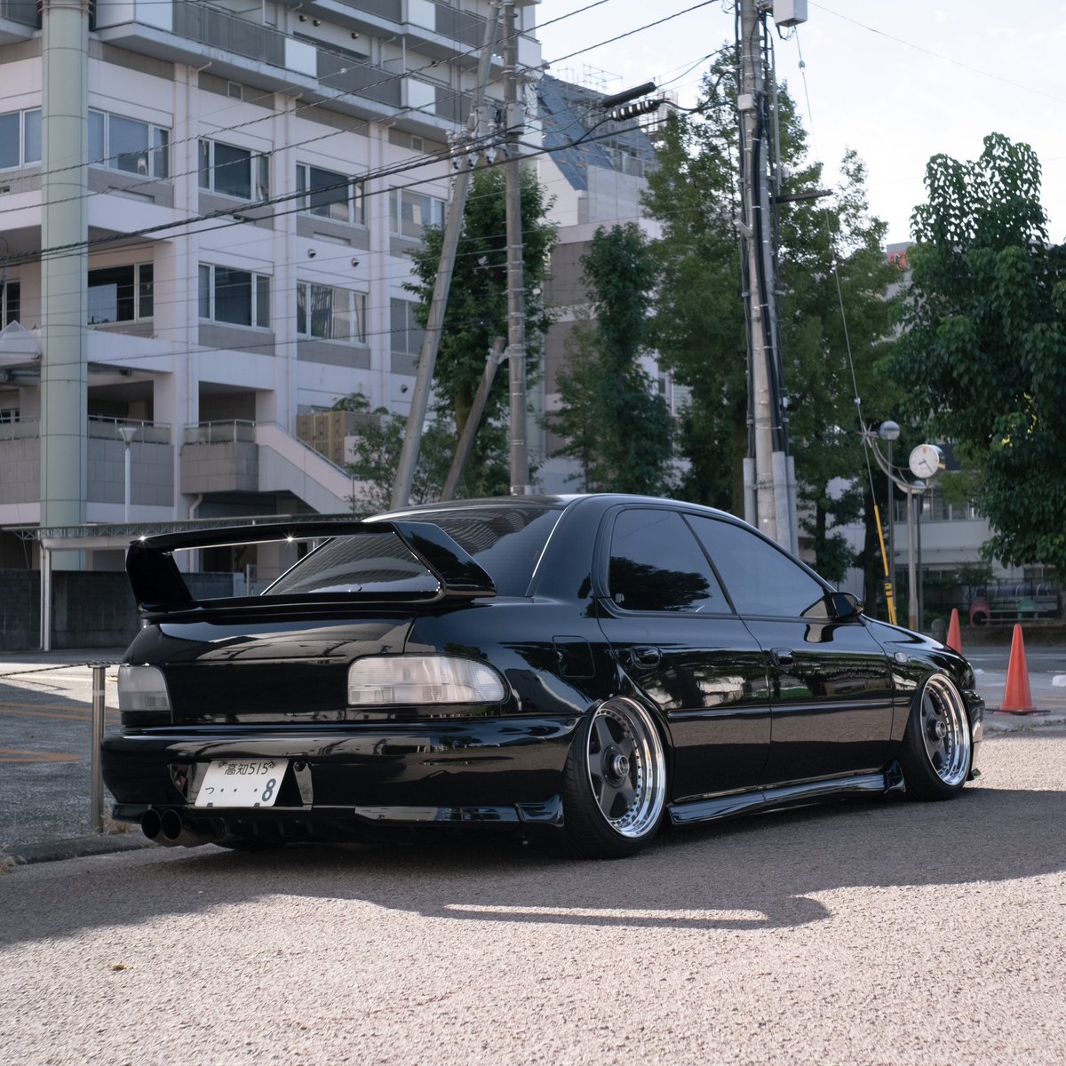 bnt_9863's tweet photo. 完成👏◼️
🛠@Madlaneltd 
📸@koooya_wrx 
💡@v36_yukkey 
全塗装 モール交換
エアサス PRAZIS P4W
OZ FUTURA 17inchリバレル
Mg-line HEX Nut Kit
初期キャップ併用
灯火類フルクリア
avis WRC2000 ウイング
US フューエルリッド
フェンダー叩き出し純正風
各所スムージング
GDB ディフューザー  etc. https://t.co/O1ZJI7Rx8n