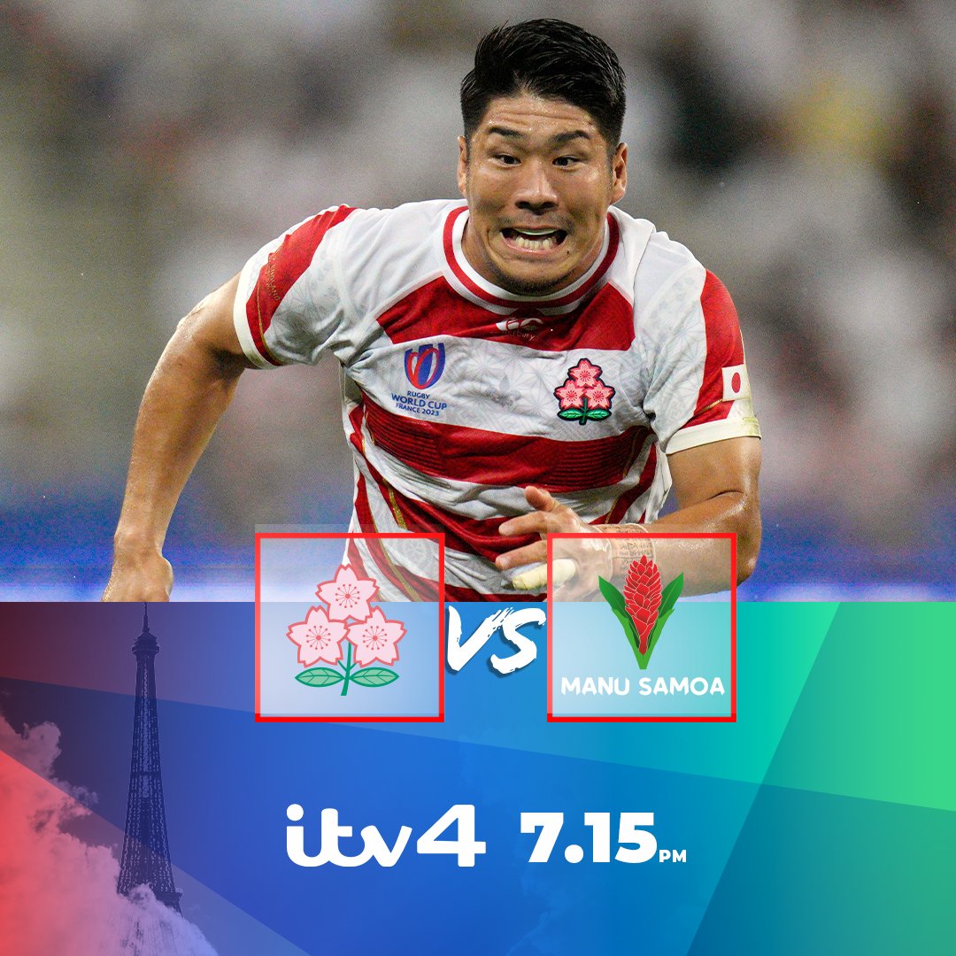 We've got more #RWC2023 action for you tonight on ITV4 #JPN vs #SAM Join us at 7.15pm for all the build-up and more 📺