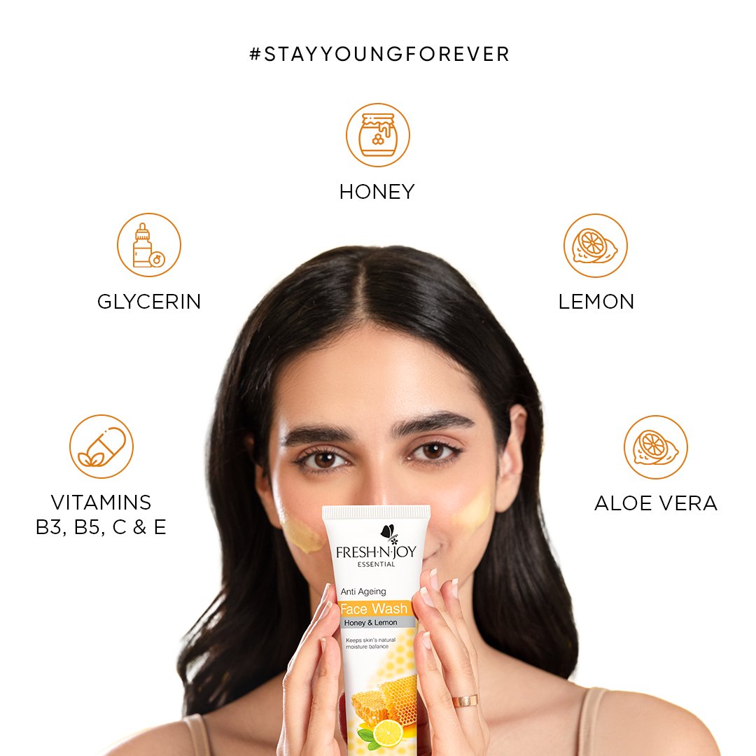 Discover why Fresh N Joy's Anti-Ageing Face Wash with Lemon & Honey Extracts is a must-try for radiant, youthful skin. ✨

Shop now: freshnjoy.com.pk 🛒

#stayyoungforever #freshskinhardin #ownyourskin #FreshNJoy