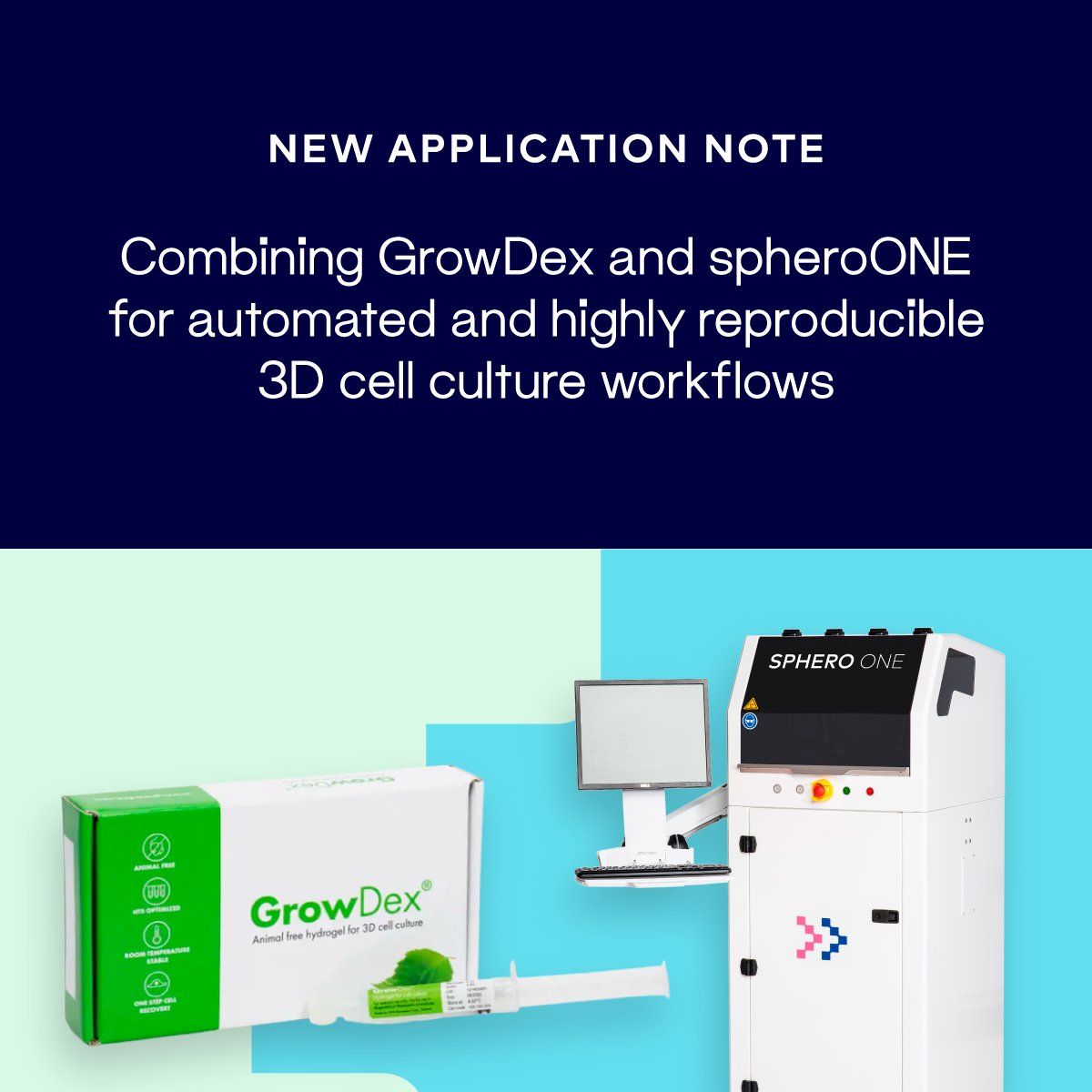 Cellenion's tweet photo. 📢 New Application Note Alert! 📢
Created in collaboration with @UPMGlobal , this app note demonstrates the compatibility of spheroONE and GrowDex® to automate 3D cell culture workflows.
Click here to read https://t.co/jfeVTR46rM
#3dcellculture #growdex #spheroONE https://t.co/NbDiF5Z5e4
