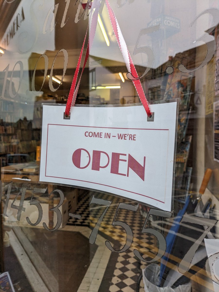 We're open as usual today until 5.30, refreshed from our short break 📚 #backtobusiness #openasusual #bookshop #SecondhandBookshop #Stroud #InStroud