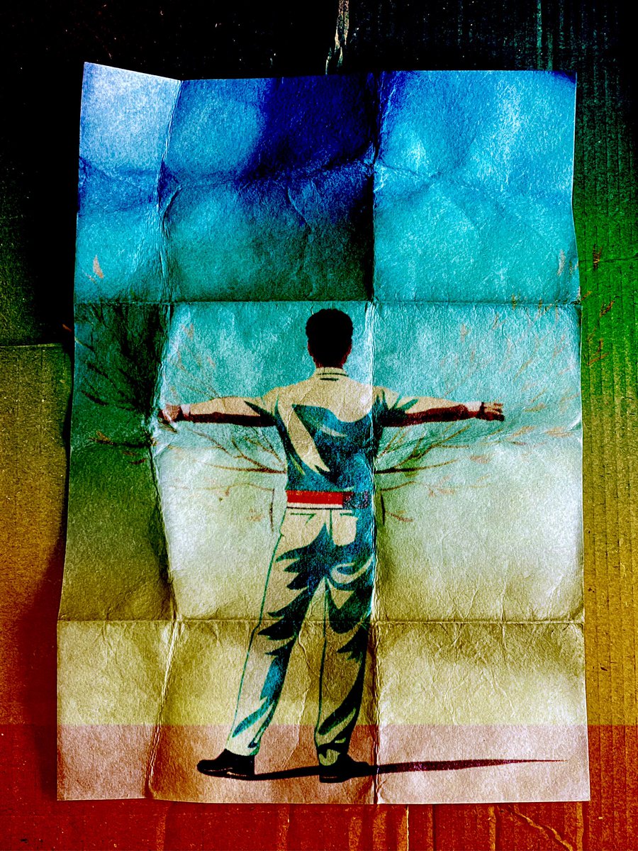 PockrusPage's tweet photo. Materials came from a cardboard delivery box and a folded paper note that I found in a pocket after it went through the washing machine.

#art #kunst #dailyart, #paintingoftheday #ink https://t.co/433cfTuo97
