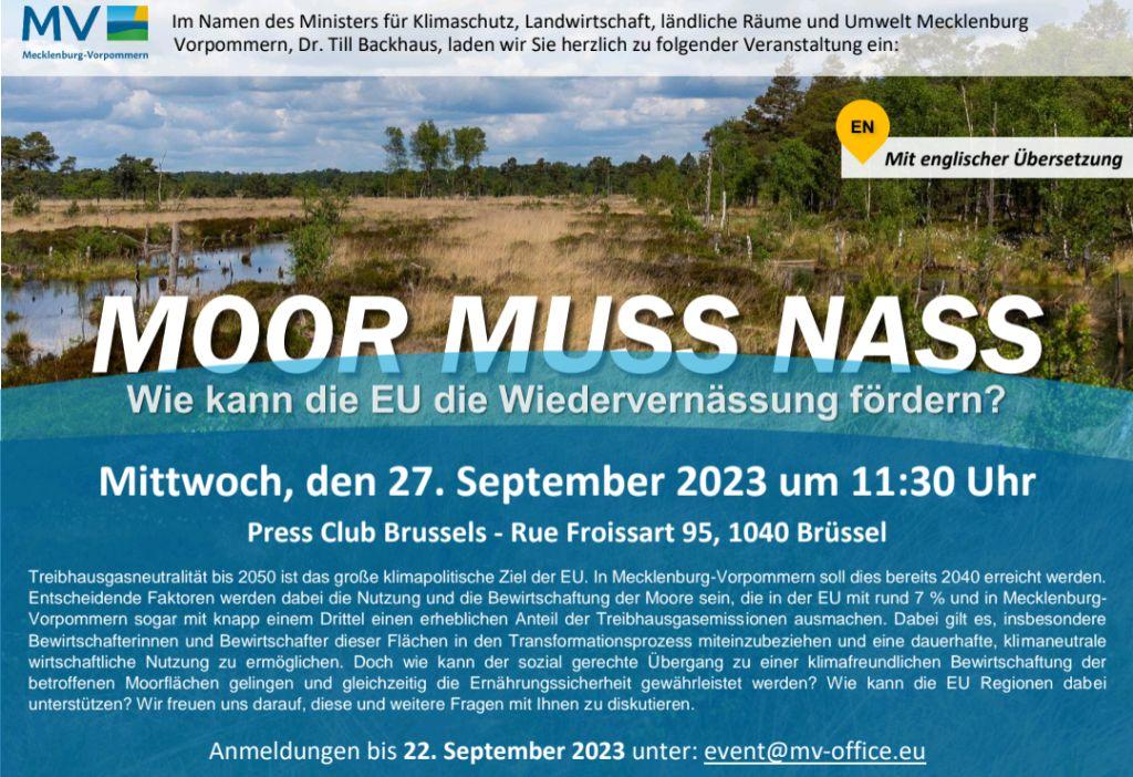 greifswaldmoor's tweet photo. Wie kann die EU #Wiedervernässung fördern? z.B. mit  Innovationsförderung für Wertschöpfung, Geld für unkomplizierte AUKM für #Paludikultur, klare Ziele für alle Beteiligten im #RestoreNature Law ...dazu gestern  in Brüssel mit @EUClimateAction &amp; LM M-V! https://t.co/PxAasUKVLV https://t.co/dzLHYB3d3P