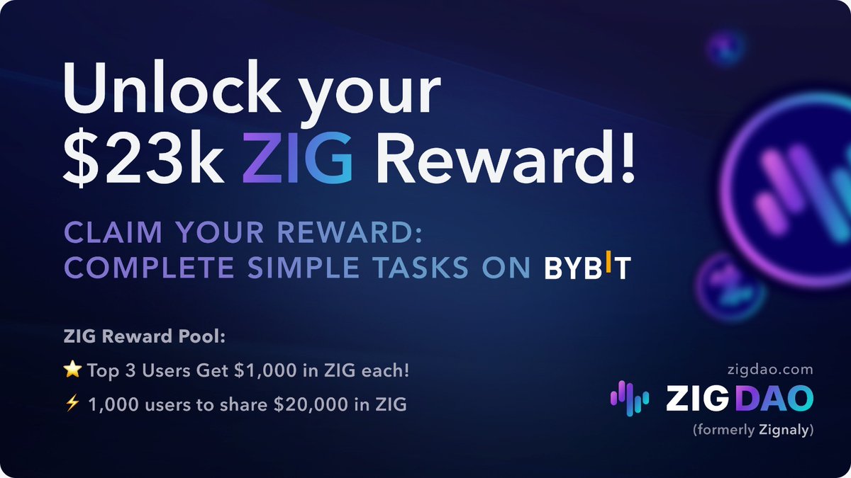 🔥Contribute to #BYBIT’s integration &amp; Unlock $23,000 in Rewards🔥
We at #ZIGDAO are considering to integrate #Bybit into the #ZIGDAO ecosystem and need your valuable feedback.🚀 
Your participation matters! Be rewarded for contributing to our decision-making process! 🎉

Show
