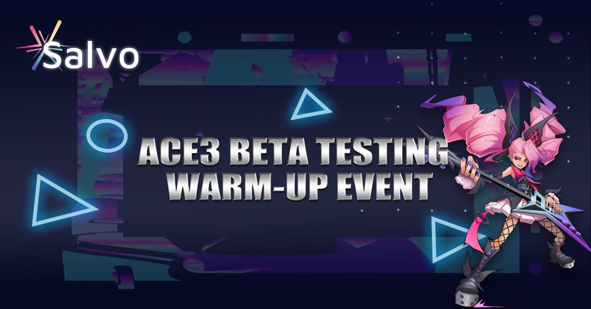 _Salvo_Official's tweet photo. 🥁Before the start of #Salvo #Ace3 Beta Testing, we will be hosting a series of events! 

We invite you to join us for a warm-up carnival. Let's get excited together and look forward to the arrival of the Ace3 Beta Testing!😚

📅 28 Sep - 12 Oct 2023
🔗https://t.co/v2LKS4tvCI https://t.co/WIVr2IsiQt