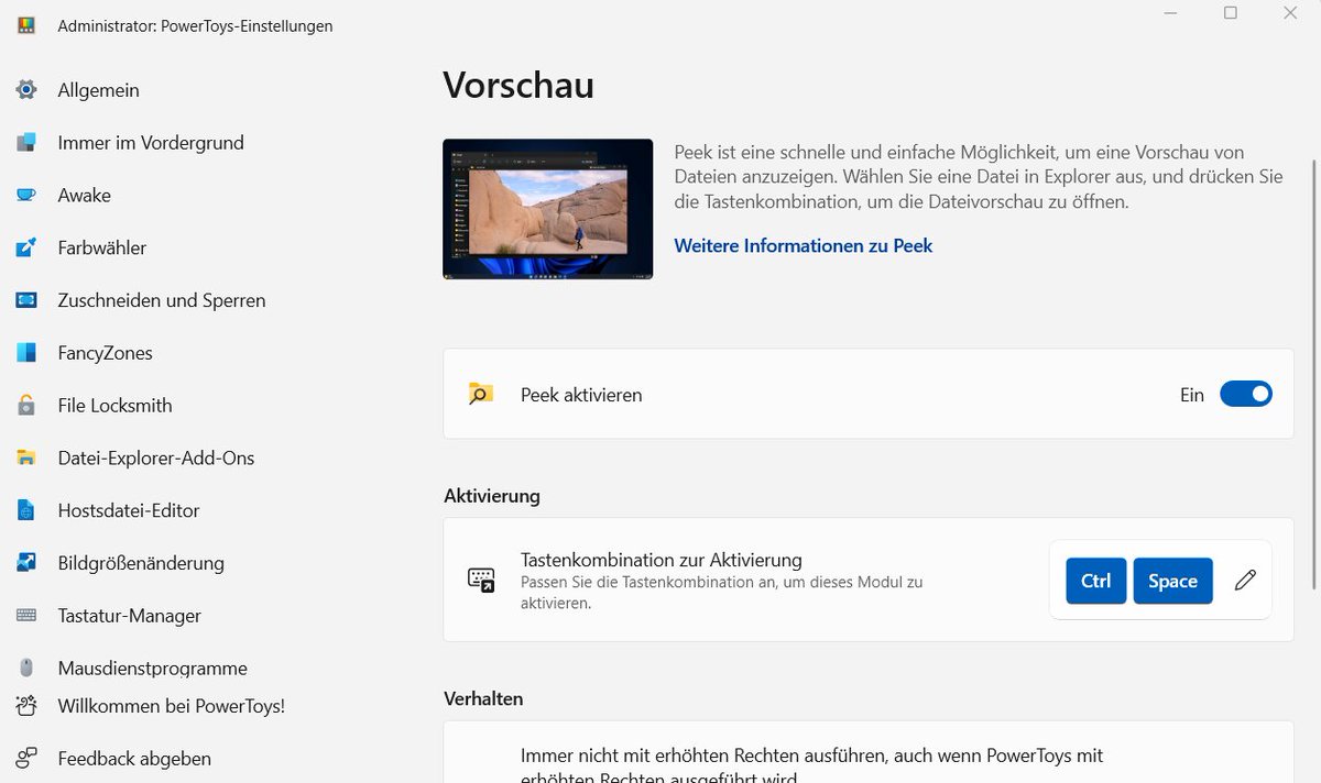 cgchrisgrasser's tweet image. Das Microsoft Tool PowerToys hat nun auch eine QuickLook Alternative integriert.

Nennt sich &quot;Vorschau&quot; und kann man mit &quot;Ctrl + Space&quot; aktivieren.

PowerToys: learn.microsoft.com/de-de/windows/…

#Microsoft #PowerToys #QuickLook #Vorschau #Tools

x.com/cgchrisgrasser…