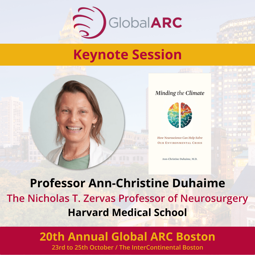 the_global_arc's tweet photo. If we believe the climate crisis is real, why is it so difficult to change our behaviour and consumer tendencies?  In ‘Minding the Climate’, neurosurgeon Prof Duhaime applies the lessons on neuroscience to this problem. Join us at Global ARC Boston. #GlobalARC #GARCBoston https://t.co/8z6XzmPY6R