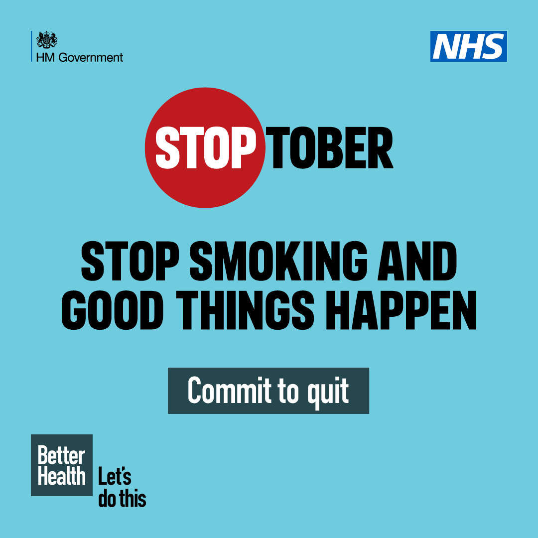 Stoptober is almost here, join the thousands of smokers quitting from October 1st 🚭 Stop smoking for 28 days and you're five times more likely to give up for good. For more information and help: orlo.uk/omhvy #Stoptober @YourLiveWire @BetterHealthNHS