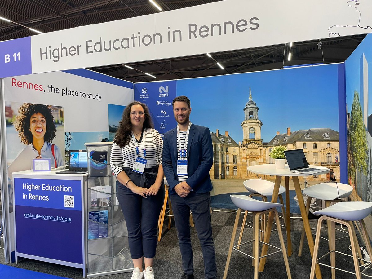 The "Higher Education in Rennes" team is ready for a new day! And it is not only the member institutions of the CMI that are present at the #eaie2023 ; the CMI itself is also taking part.