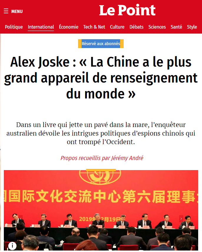 Merci Jérémy André pour les 4 pages d'interview d'Alex Joske!
<a href="/LePoint/">Le Point</a>