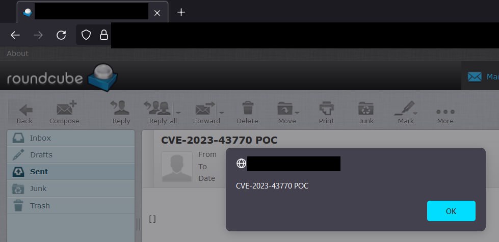 CVE-2023-43770
mail server Roundcube
*
usage:
python cve-2023-43770.py -e attacker@gmail.com -p Attack3rPwd -t victim@example.com
*
POC exploit 
github.com/s3cb0y/CVE-202…

👀 Check Out Old Tweets Of <a href="/TodayCyberNews/">Today Cyber News</a>

#cybersecurity #BugBounty #infosec  #CVE