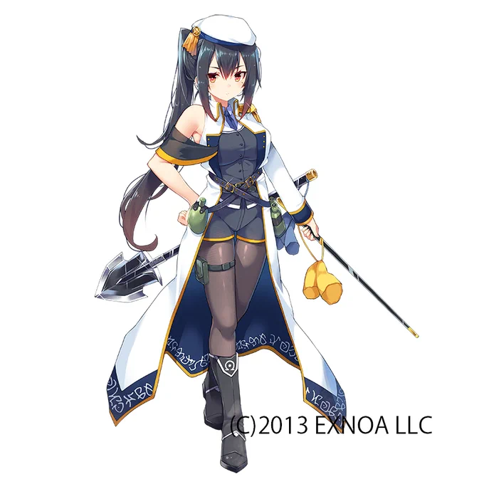 DMM GAMES千年戦争アイギスにて、『帝国掘削教官ミュレ』を描かせて頂きました～!(メカはおきえんさん)宜しくね! 