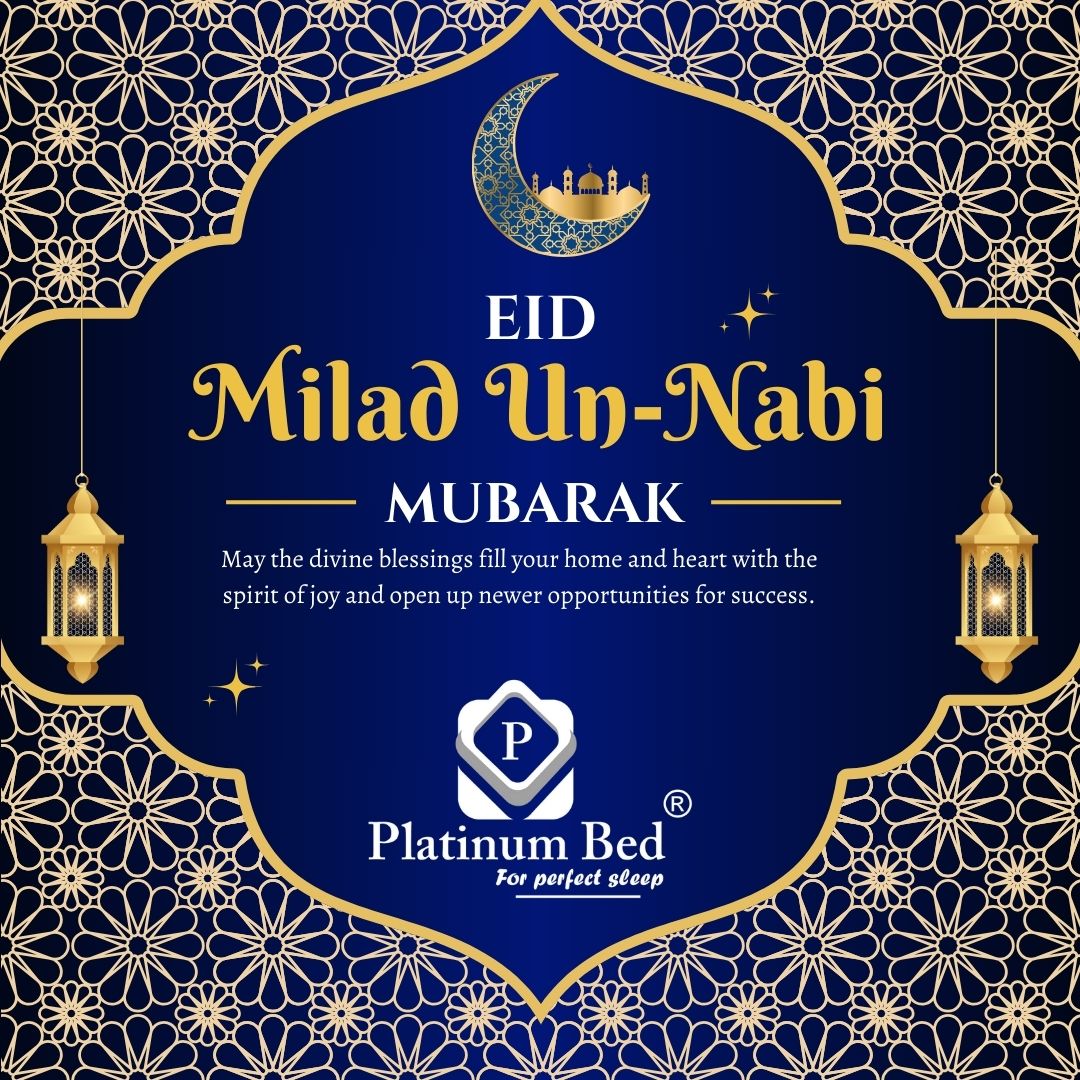 Eid brings family, friends, and the joy of sharing. After a day of celebration, rest well on a comfortable bed. ✨

#EidCelebrations #PlatinumRest #PlatinumBed #Platinumbedmattresses #Eid #Eid2023 #EidMilad #EidMiladUnNabi  #Sleep #Comfort #LuxuriousMattress #TwitterX