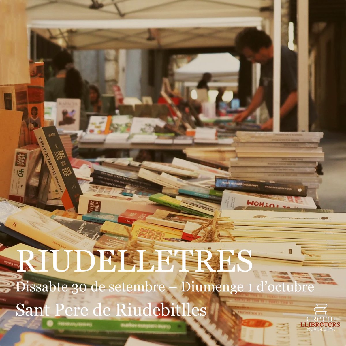 Gremi de Llibreters de Catalunya (@llibreterscat) on Twitter photo 🔴Aquest cap de setmana es porta a terme la primera fira de llibres de <a href="/riudelletres/">riudelletres</a>.
A part de participar en les xerrades i taules rodones, els visitants podran triar i remenar entre les parades de llibres.
A Sant Pere de Riudebitlles (Alt Penedès)
#llibreries #Catalunya 🔴Aquest cap de setmana es porta a terme la primera fira de llibres de <a href="/riudelletres/">riudelletres</a>.
A part de participar en les xerrades i taules rodones, els visitants podran triar i remenar entre les parades de llibres.
A Sant Pere de Riudebitlles (Alt Penedès)
#llibreries #Catalunya