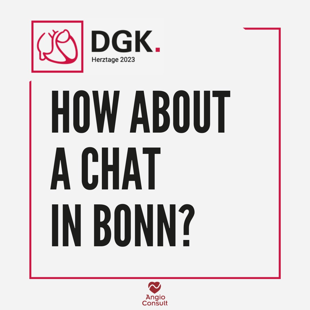 AngioConsult's tweet photo. How About a Chat in Bonn? 🗨️
Guess what? We're getting ready for the DGK Herztage in Bonn next week! 🫀
Stay tuned for updates and keep an eye out for our team! See you there! 👋
#DGKHerztage #CardioCareTalks #AngioConsult #BonnBound 🌐 https://t.co/qDEmORuafc