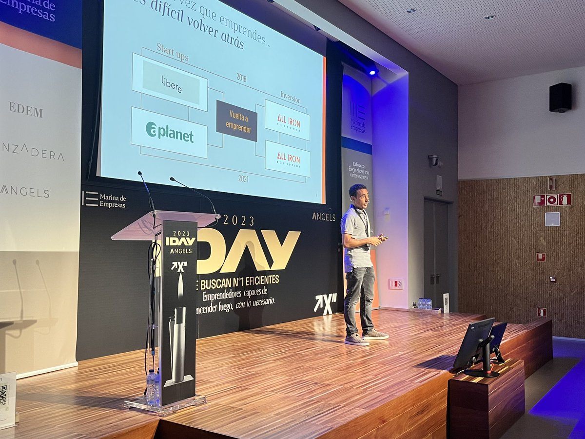 Hoy en el #IDay23 de <a href="/angels_capital/">Angels</a> en <a href="/marina_empresas/">Marina de Empresas</a> escuchamos la trayectoria de @andermichelenade @AllIronVentures ✨