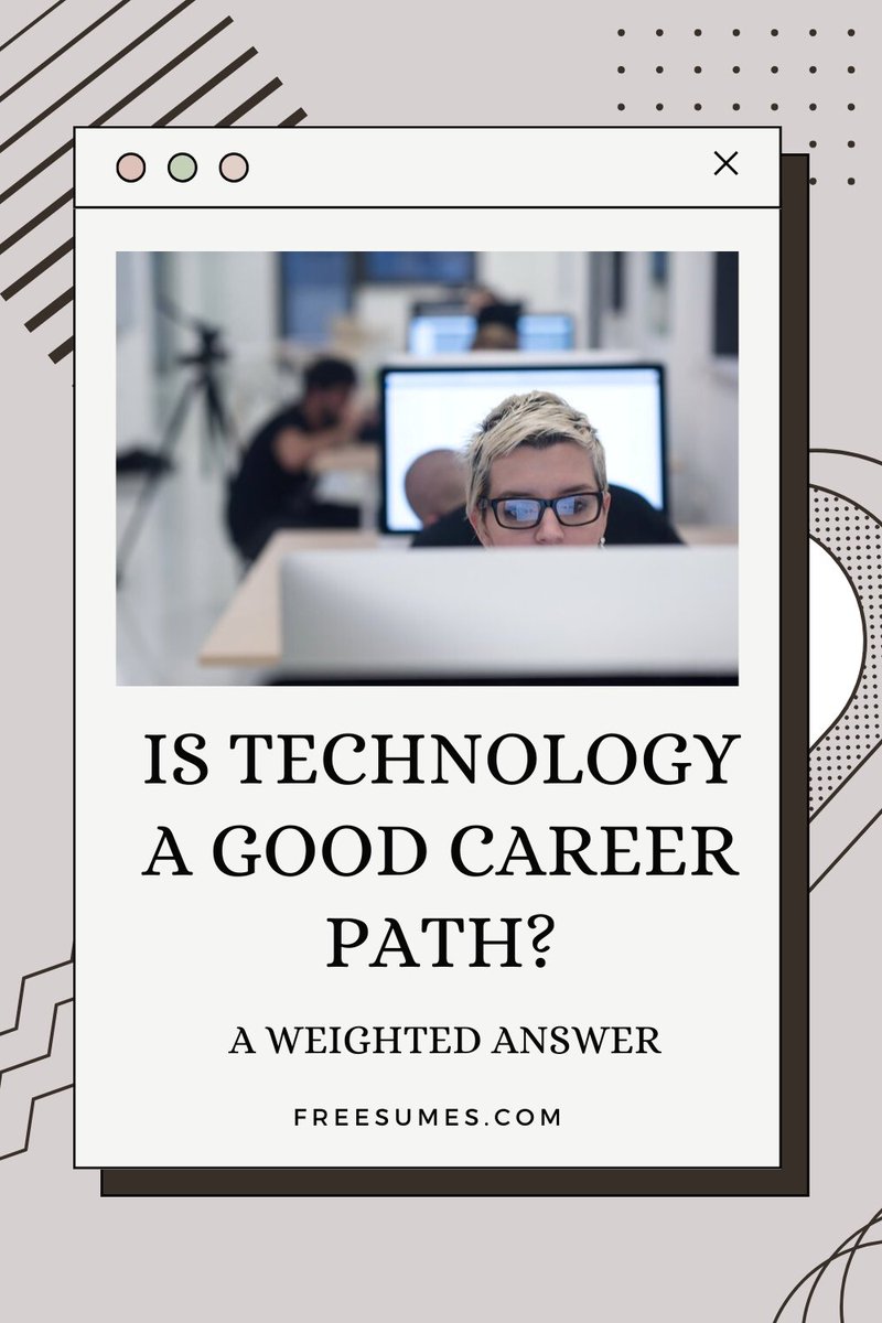 If you are at crossroads too and keep wondering if technology is a good career path for you, this post should help you come up with an answer. 

freesumes.com/is-technology-…