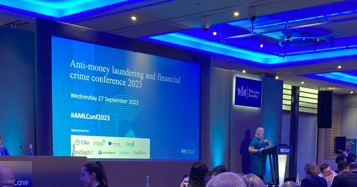 It was great to see so many familiar faces at the Law Society’s AML and Financial Crime Conference yesterday.

We were delighted to be a sponsor and to hear from the fantastic speakers on topics ranging from #risk assessments, #AML and researching complex #corporatestructures.