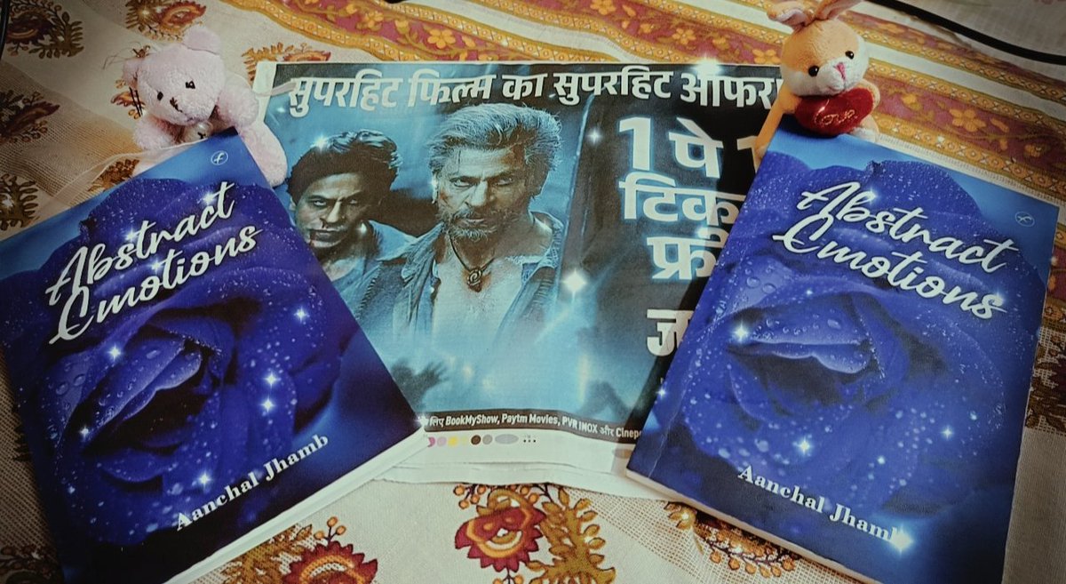 SRKianAJH's tweet image. .@iamsrk is that one person who has always urged me to keep nurturing that creative side!✨
With the new book #AnOdeToShahRukhKhan almost on the verge of launch, #AbstractEmotions touching hearts &amp;amp; #Jawan Buy 1 Get 1 offer, I hope a 1+1 offer on my books takes me closer to ur ❤️s