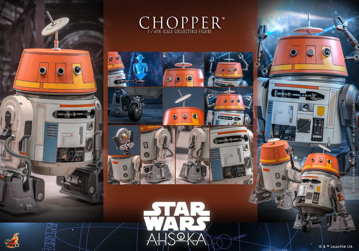 S_U_works's tweet photo. 【Star Wars: Ahsoka™ - 1/6th scale Chopper™ Collectible Figure】
#Chopper #Driod #StarWars #Ahsoka #Lucasfilm #HotToys  #ホットトイズ https://t.co/3CTrjKTsEI