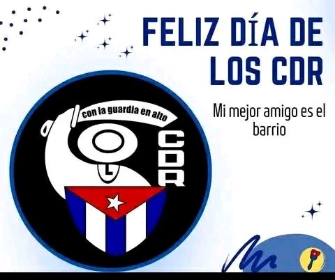 #CDRCuba. Ya estamos de cumpleaños 63 años de una organización que nació para ser eterna #CDR .
<a href="/SuselyMorfaG/">Susely Morfa González</a>
<a href="/mariofsabines/">Mario Sabines Lorenzo</a> <a href="/CardenasRi36204/">Irisleidys Cardenas Rivero</a> <a href="/AsambleaPedro/">Asamblea Municipal OPP Pedro Betancourt</a>