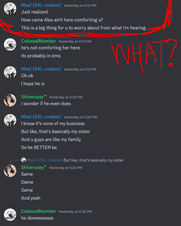 Alexhrt4's tweet photo. @BremisD Bremis being the blue guy btw, they fucking got out of their way, to say that i don't comfort my gf, then when i respond a bit pissed, cause who wouldn't be when someone complains about you doing something wrongly, they just start quitting https://t.co/7u5srKrLaO