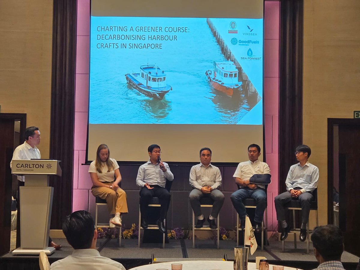 Sustainability, drop by drop!

It was great sparring with @MPA_Singapore, #SeaForrest and #VINSSEN on facilitating #harbourcraft operators to decarbonise their fleets by 2030.

Thanks, @bureauveritas, for hosting! 💙

#SustainableMarineFuels #SMF #GoodFuels #BetterWorld
