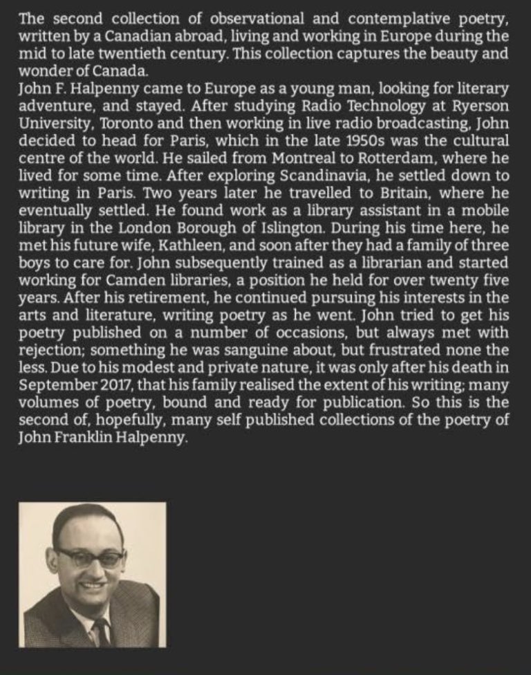 John Franklin Halpenny Canadian Poet tweet media