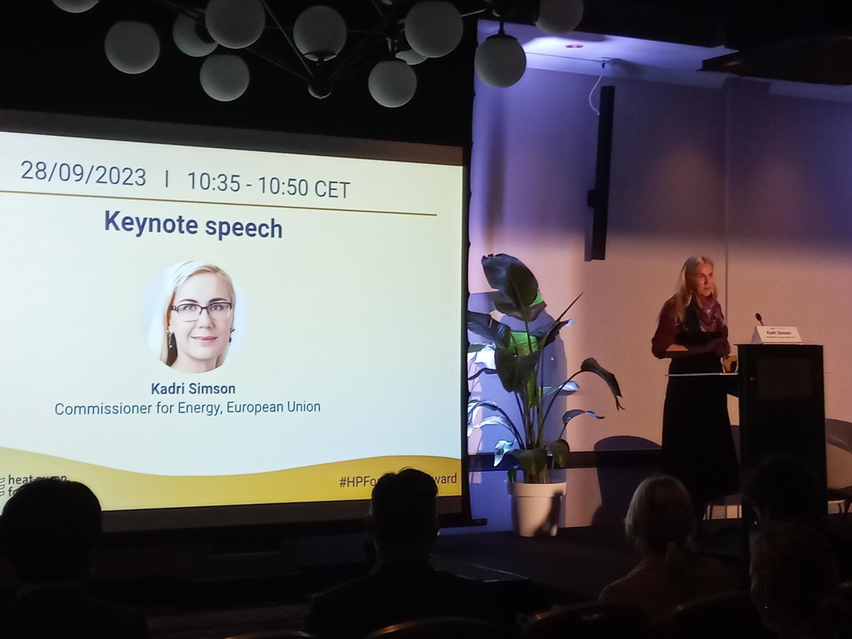 EDF_EUAffairs's tweet image. &quot;Heat pumps will become the new boilers.&quot;

@KadriSimson at #HPForum