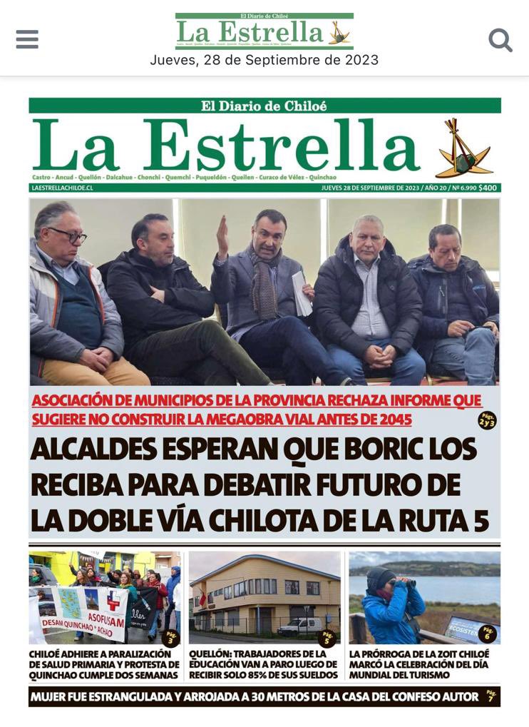 Juaneduardoconc's tweet photo. Unidad absoluta y trabajo en equipo para exigir la ejecución de la #DobleVía comprometida para #Chiloé. 

#ChiloéMereceUnaCarreteraDigna.

@GobiernodeChile 
@fidelsenador 
@mop_chile 
@GabrielBoric https://t.co/5VqWdQILNw