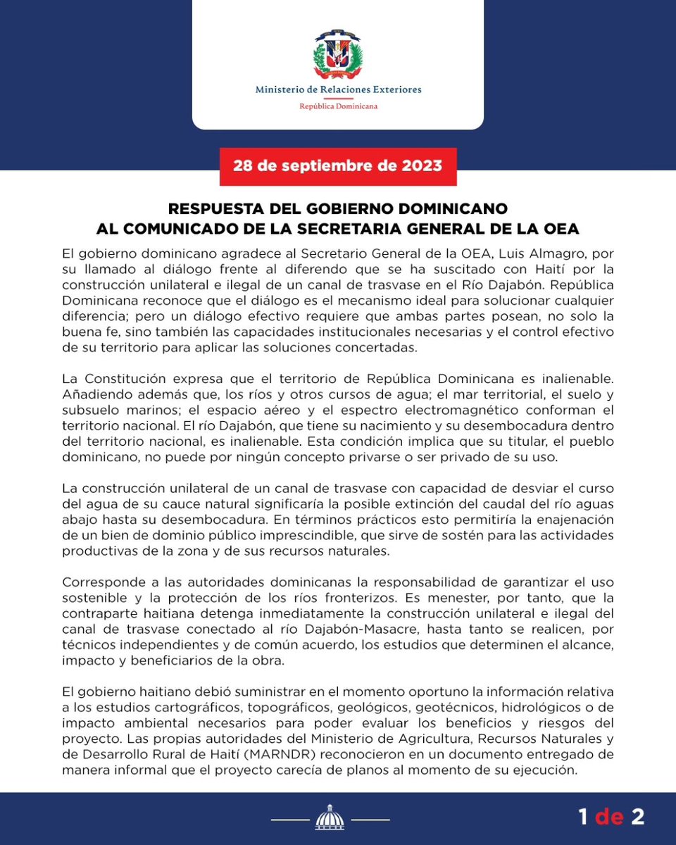Cancillería de República Dominicana tweet media