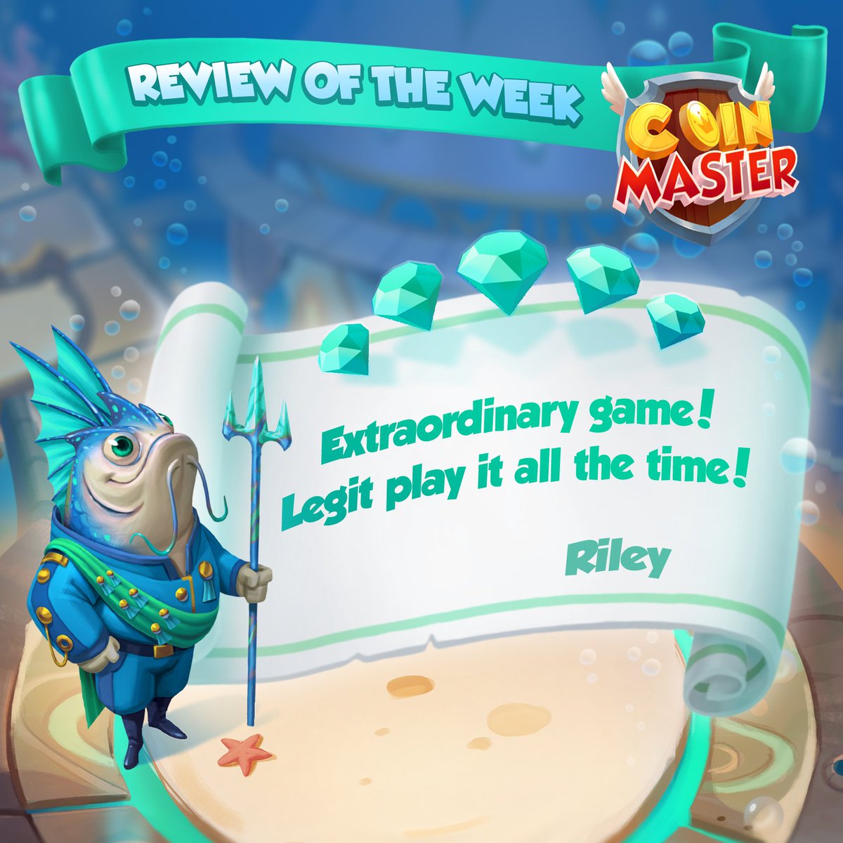 🤩 WOW! How fun it is to hear your reviews! Keep 'em coming! 👉 coin-master.me/TW-REVIEW-US-N…