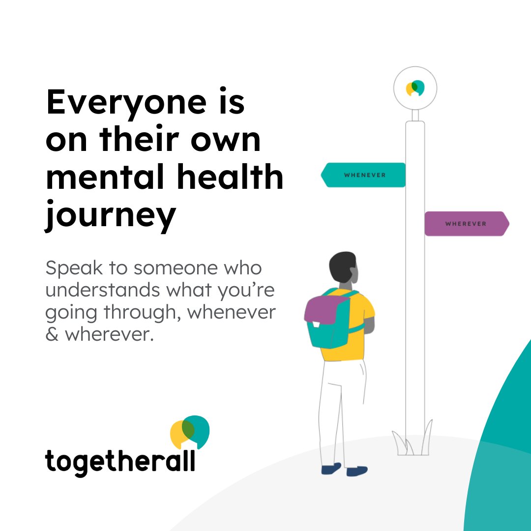 🗺Everyone is on their own mental health journey - but sometimes you can feel like no one understands what you’re going through. Togetherall is an online community dedicated to sharing your feelings and experience. Visit account.v2.togetherall.com/register/stude… join today.