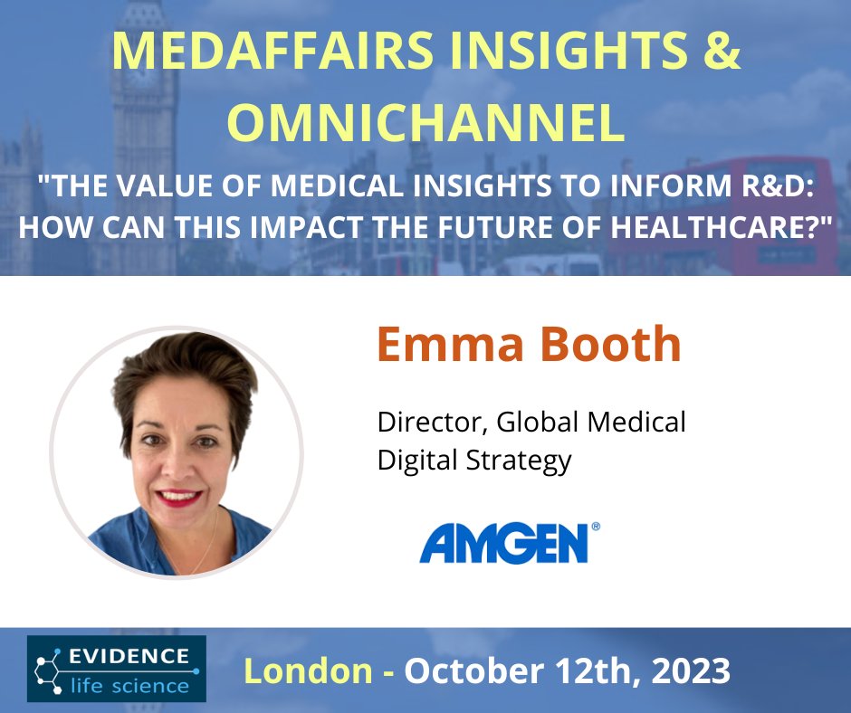 Join us in #London!

The value of #medical insights to inform R&D: Emma Booth, Amgen, will speak about how it can impact the future of healthcare @ our #Medaffairs #Insights & #Omnichannel #F2Fconference in London!

lnkd.in/ev_GD4Mi

#medicalaffairs #KOL #engagement