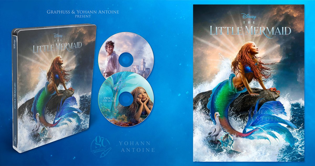 YohannAntoine's tweet image. The Little Mermaid [3/3] 🧜🏾‍♀️🥰

Art by @graphuss and me

#TheLittleMermaid #arielthelittlemermaid #mermaid #flounder #disneyfanart #disney #hallebailey #graphuss #yohannantoine #steelbook #bluray