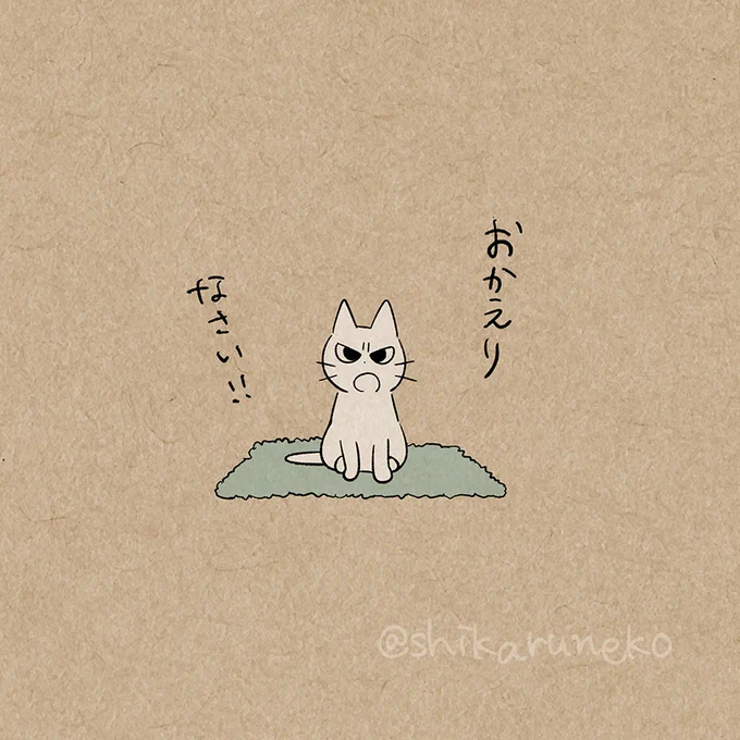 寄り道などしてるうちに帰りが遅くなってしまう人を叱ってくれる猫